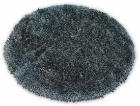 Koberec Love shaggy čierny/braz 120 cm kruh