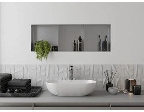 Mexen X-Wall-NR, polička na zapustenie pod obklad bez goliera 90 x 30 cm, oceľová, 1911903010S