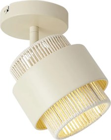 Moderný béžový reflektor s lanom, otočný a naklápací - Kora