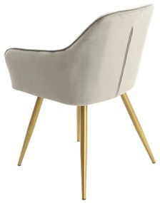 ČALÚNENÁ STOLIČKA NIKA SIVÁ ZAMAT + ZLATÁ