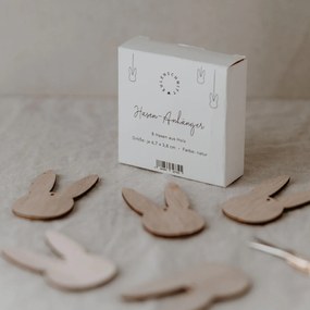 Eulenschnitt Veľkonočná ozdoba Rabbit Natural – set 8 ks