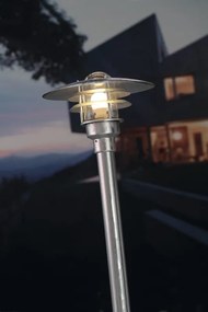 Nordlux Pozinkovaný záhradný stĺpik Lønstrup 32 pre žiarovku E27 116cm 71428031