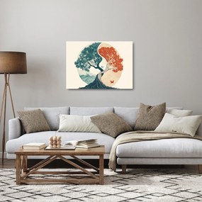 Sklenený obraz – Strom plný energie (70x50 cm)