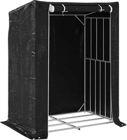 vidaXL Regál na krbové drevo s pláštenkou 150x100x200 cm