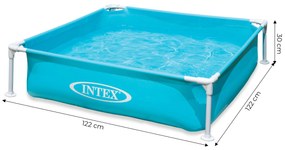 INTEX 57173 štvorcový detský bazén 122x122x30 cm
