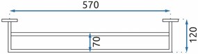 Rea príslušenstvo - 2-ramenný vešiak do kúpeľne na uteráky, BLACK ERLO 2, REA-80004