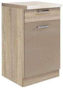 Kuchynská skrinka Premio 3D sonoma/cappuccino lesk