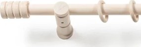 Záclonová tyč s háčikmi Rullo 160 cm, biele drevo%