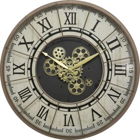 Nástenné hodiny Stella, hnedá/zlatá