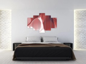 Obraz - Červená abstraktná kvetina N⁰3 (150x105 cm)