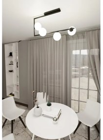 Luster na tyči SOMA 4xE14/10W/230V čierna/biela