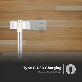 LED Stmievateľná dobíjacia stolná lampa LED/1W/5V 3000K 1800 mAh zlatá