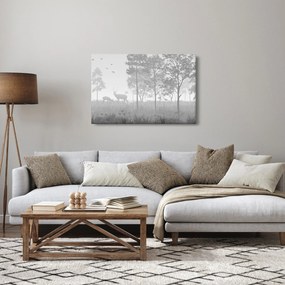 Obraz - Lúka s jeleňami (90x60 cm)