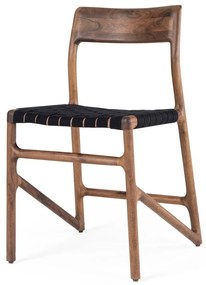 Čierna/hnedá jedálenská stolička Fawn – Gazzda