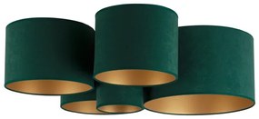 Duolla - Stropné svietidlo ROLLER PENTO 5xE27/60W/230V zelená/zlatá