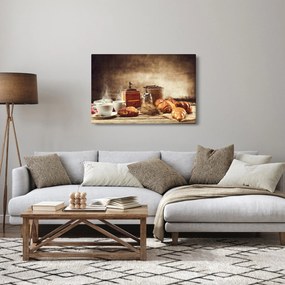 Obraz - Káva a raňajky (90x60 cm)