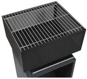 Prenosné ohnisko na drevo s roštom čierna