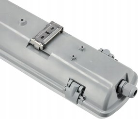 Sada LED svietidiel, hermetické svietidlo, 60 cm, 18 W, 1900 lm, 6500 K, do garáže, s plechom