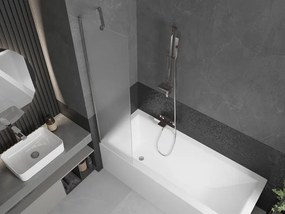 Mexen Next, vaňová zástena 1-krídlová 50 x 150 cm, fixné krídlo, 6 mm námraza sklo, chrómový profil, 895-050-000-00-30-01