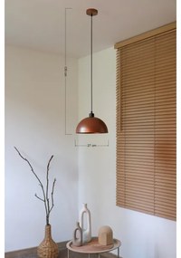 Duolla - Závesné svietidlo na lanku IRONLINE 1xE27/15W/230V pr. 27 cm medená/čierna
