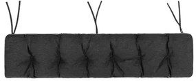 Záhradný vankúš na lavičku ETNA 180x40 cm, čierny ekolen