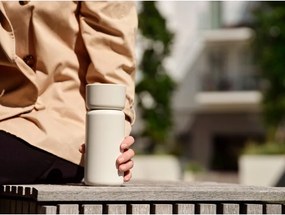 Béžový termo hrnček z nehrdzavejúcej ocele 400 ml Singles – Zone