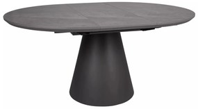 Rozkladací jedálenský stôl Angel 120/160 cm sivý mramor/čierny