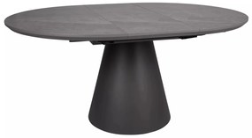 Rozkladací jedálenský stôl Angel 120/160 cm sivý mramor/čierny