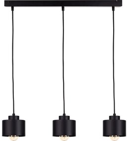 Luster na lanku SIMPLY BLACK 3xE27/60W/230V