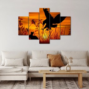 Obraz siluety dravca (150x105 cm)