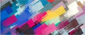 Obraz - Farebné ťahy štetcom (120x50 cm)