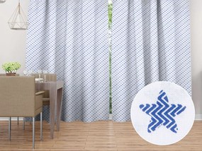 Biante Bavlnený záves Sandra SA-266 Modré hviezdičky na bielom 130x210 cm