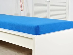 Froté plachta do detskej postieľky EXCLUSIVE 70x140 cm kráľovsky modrá
