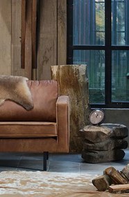 BePureHome Rodeo kožené kreslo - Čierna