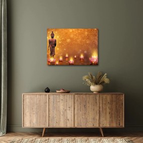 Obraz - Budha v zlatom lesku (70x50 cm)