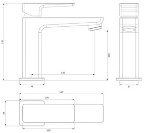 OMNIRES PM7410CR - Umývadlová batéria PARMA 15 cm lesklý chróm