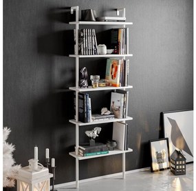 Nástenná knižnica PAULA 174x60 cm biela