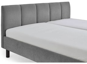 Sivá čalúnená dvojlôžková posteľ bez roštu 180x200 cm Joker – Meise Möbel