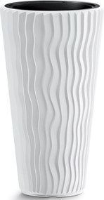 Plastový kvetináč DPSP350 34,9 cm - biela