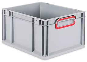 Sada 8 kusov - Eurobox Next Gen 2.0 - Stohovateľná nádoba s uzavretými rukoväťami - Červená - 400 x 300 x 220 mm