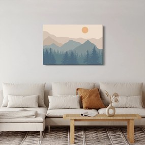 Obraz - Tyrkysové hory N⁰1 (90x60 cm)