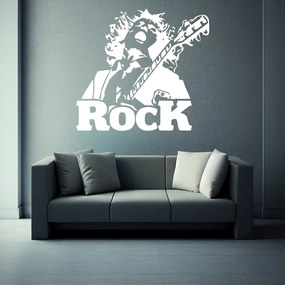 Veselá Stena Samolepka na stenu na stenu Angus Young AC/DC Farba: čierna