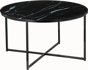 XXXLutz KONFERENČNÝ STOLÍK, čierna, kov, sklo, 80/80/45 cm Livetastic - Stolíky do obývačky - 001769014401