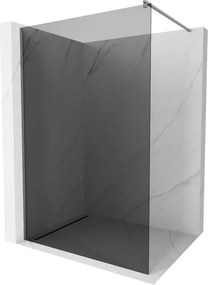 Mexen Kioto, sprchová zástena Walk-In 80 x 200 cm, 8mm šedé sklo, grafitový profil, 800-080-101-95-40