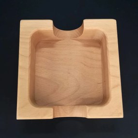 AMADEA Drevený stojan hranatý na podtácky hranaté, masívne drevo, 12,5x12,5x4,5 cm