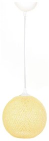 Luster na lanku JUTE 1xE27/60W/230V žltá