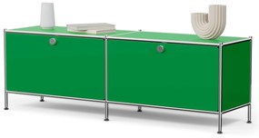 Kovová nízka skrinka »CN3« s výklopnými priečinkami, zelená