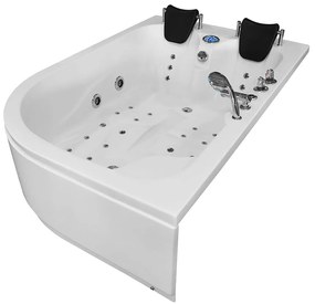 M-SPA -  Ľavá kúpeľňová vaňa SPA TURBO PLUS hydromasážou 180 x 120 x 54 cm (MSPA1631-TURBO+ -L)