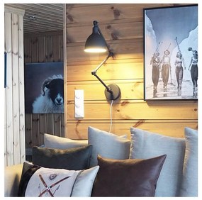 ByRydens 2827660-4000 - Stmievateľná nástenná lampa BAZAR 1xE27/5W/230V čierna