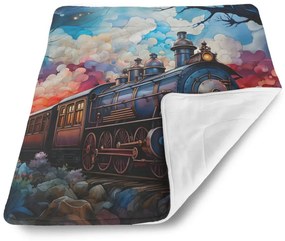 Sablio Deka pre bábätko Parná lokomotíva v kúzelnej krajine - 80x100 cm